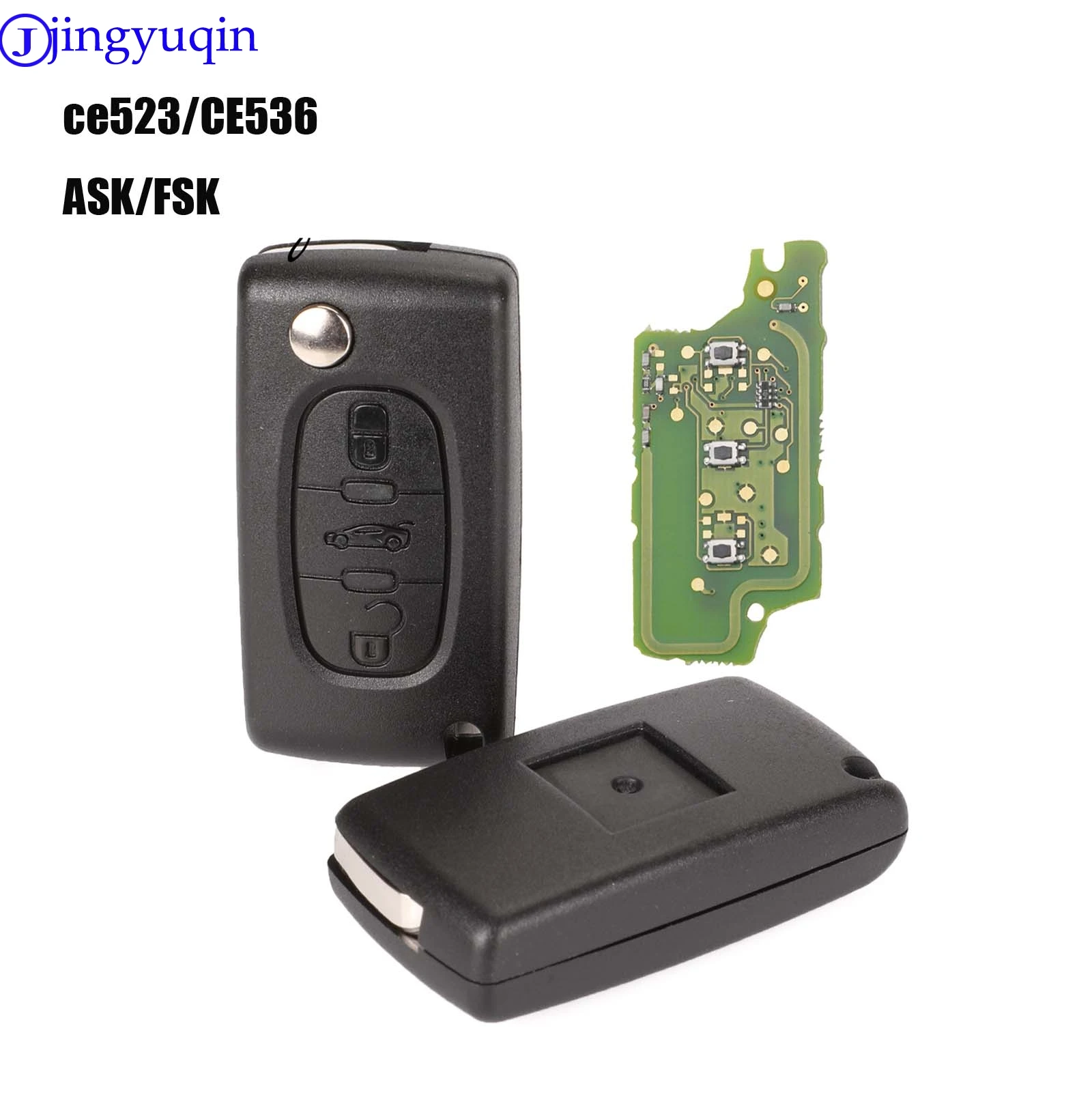 Jingyuqin 433 МГц спросить FSK ключ для peugeot 207 307 407 208 308 408 607 для CITROEN C1 C2 C3 C4 C5 Berlingo; Picasso CE0523 Ce0536
