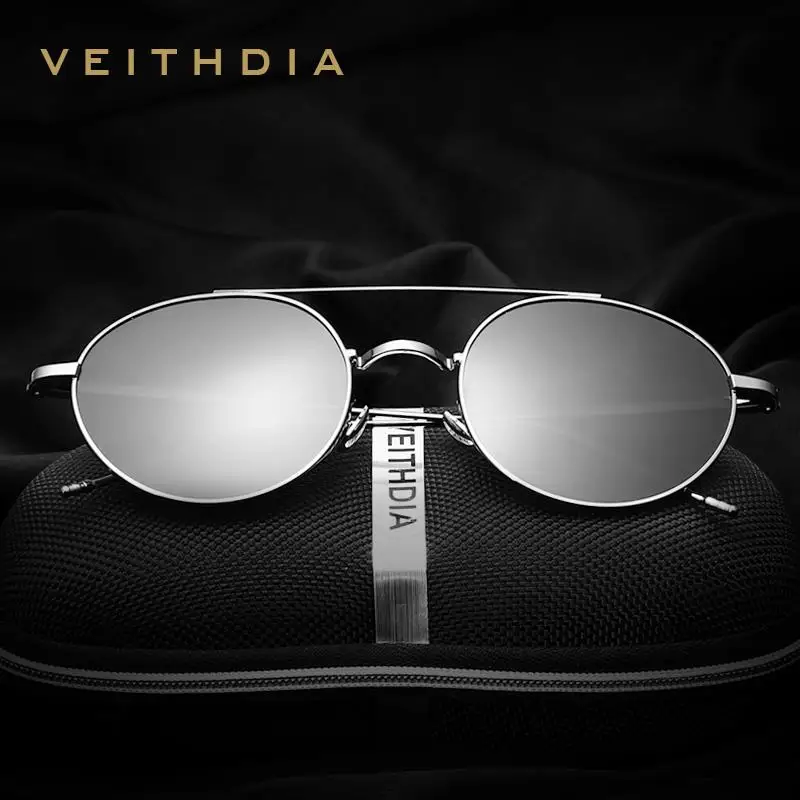 Солнцезащитные очки унисекс VEITHDIA классические круглые Брендовые с