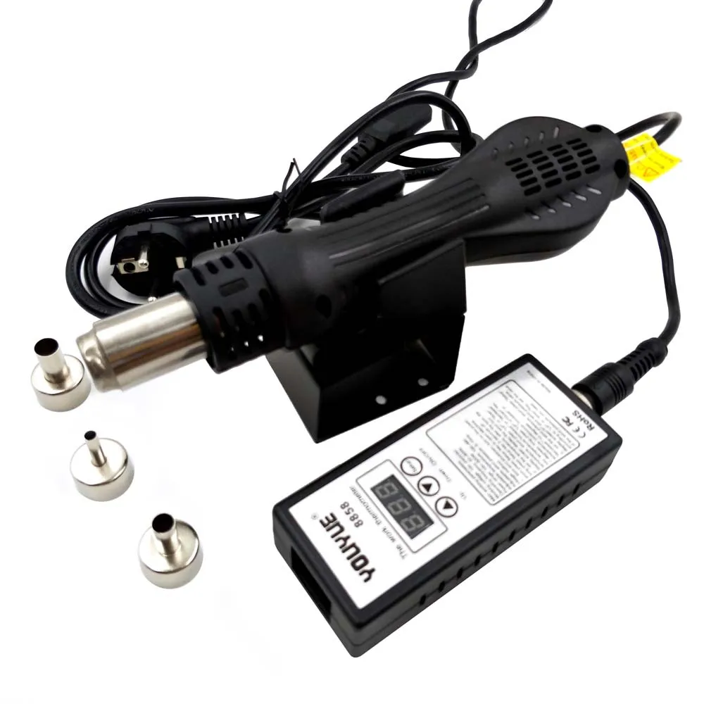 Package 2 YOUYUE 8858 Портативная паяльная станция BGA паяльная станция горячий воздух воздуходувка Тепловая пушка ручной+ сварочные аксессуары Высокое качество сварочный инструмент - Цвет: Package 2