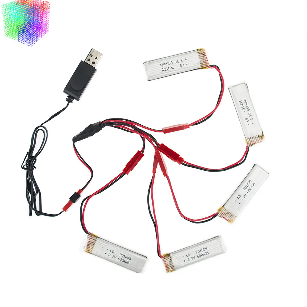 3 7 V 600 mah литий полимерный аккумулятор 5 шт. и зарядное устройство USB для UDI u817 u817a u817c
