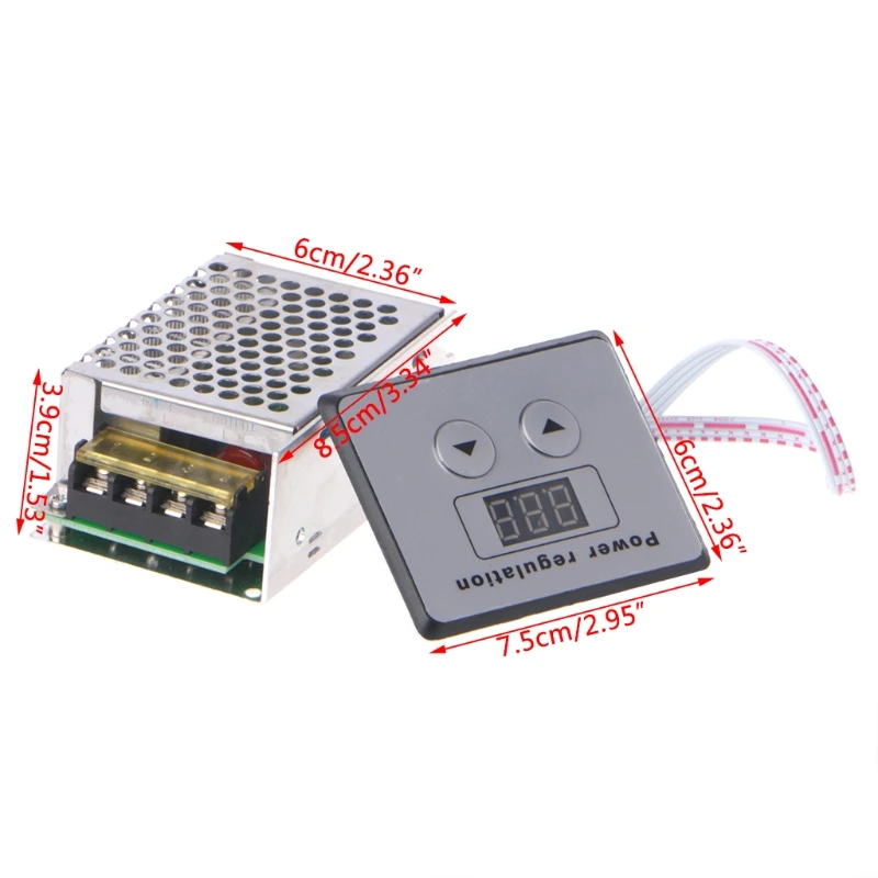 

LED Display AC 220V 4000W SCR Voltage Regulator Control Light Dimmer Thermostat