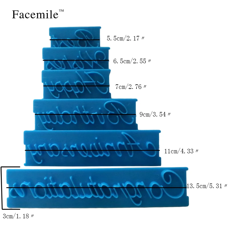 Facemile 6 шт. Алфавит числа букв печенье с мастикой эмбоссер DIY фонднт Торт