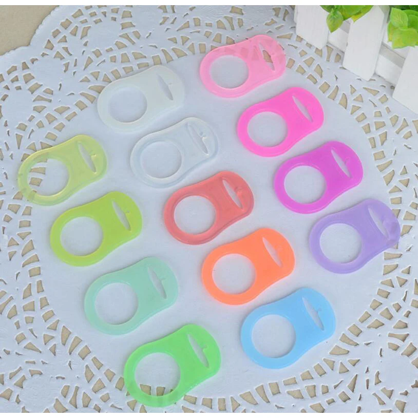 100 шт./компл. смешанные цвета силиконовая детская пустышка адаптер кольца