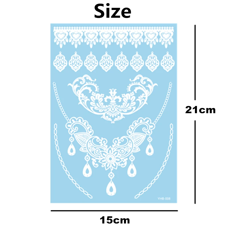 Свадебный стиль для невесты белые кружевные временные тату боди арт флэш