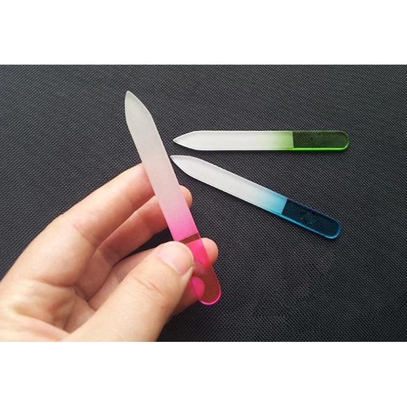 5 шт./лот Пилочки для ногтей прочный пилочка кристалл Стекло буфера Шлифовальные