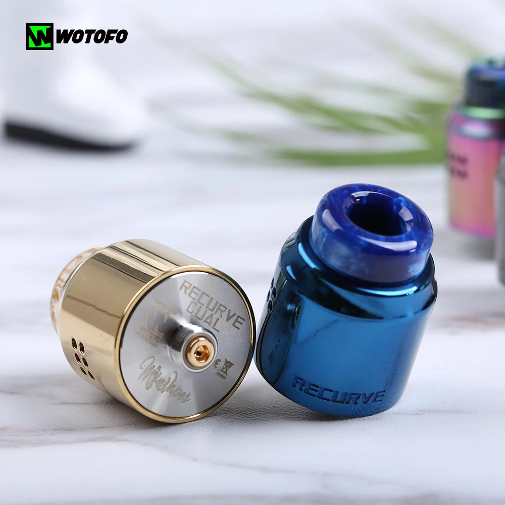 Оригинальный испаритель Wotofo Recurve Dual RDA Vape Tank Rebuilding Dripping атомайзер Big Cloud 510 810 Thread VS