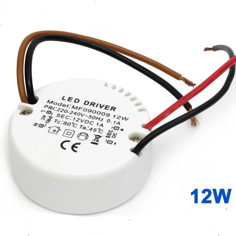 12 Вт DC12V 1A трансформаторы качества постоянное напряжение светодиодный драйвер