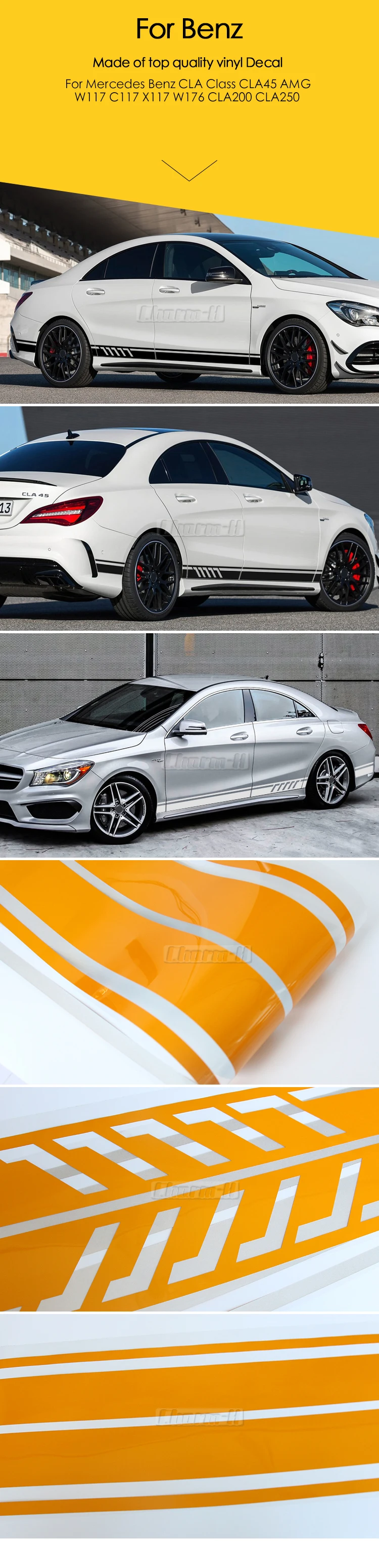 Издание 1 гоночная дверь боковые полосы юбка наклейка Стикеры для Mercedes Benz CLA класс CLA45 CLA250 CLA200 CLA180 AMG W117 C117 X117