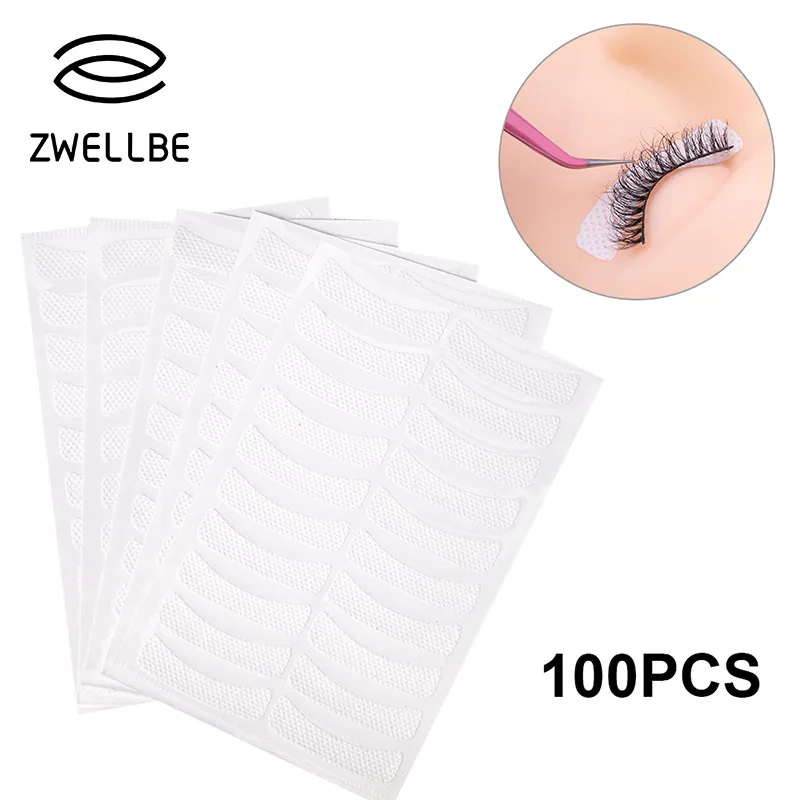 Zwellbe 100 шт/200 шт медицинские нетканые тканевые накладки для ресниц под глазами накладки для ресниц тканевые накладки для наращивания ресниц кончики для глаз