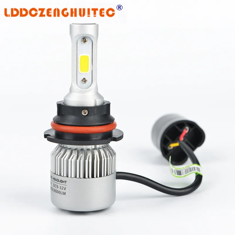 Lddczenghuitec S2 H7 H4 светодиодный лампы фар автомобиля H11 H1 H13 H3 H27 9005/HB3 9006/HB4 9007 hi Lo Луч 72 Вт
