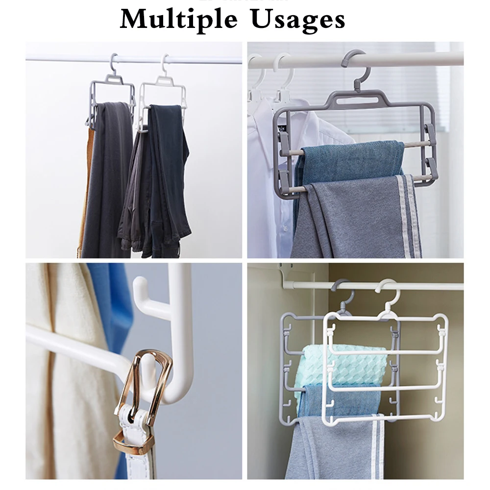 Многослойная вешалка для шарфа Многофункциональная штанов пластиковая стойка