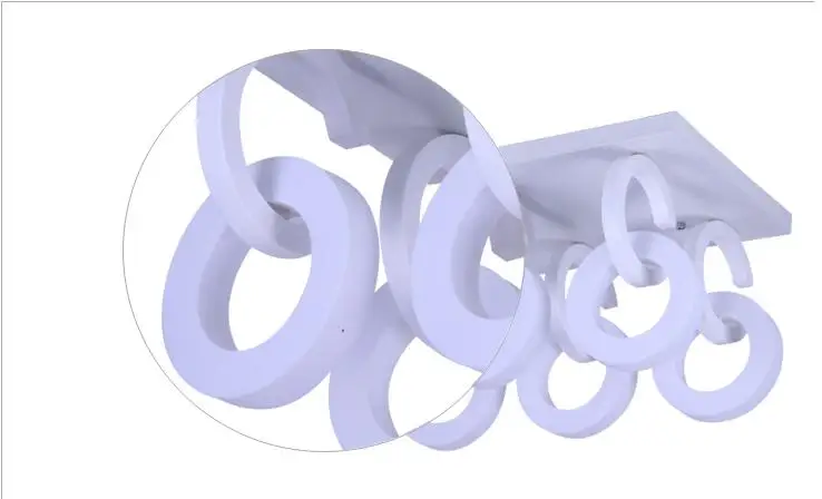 LED простой Креативный дизайн кольцо потолочные светильники для ресторана