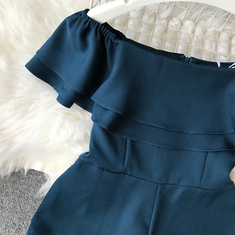 ALPHALMODA Тип высокой талией узкие гофрированные комбинезоны Высокая талия широкие брюки с широкими штанинами модные однотонные женские костюмы