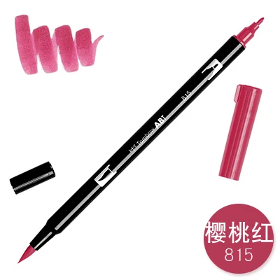 815 1 шт., TOMBOW, AB-T, Япония, 96 цветов, художественная кисть, ручка с двумя головками, маркер, профессиональный водный маркер, ручка для рисования, Kawaii, канцелярские принадлежности - Цвет: 815