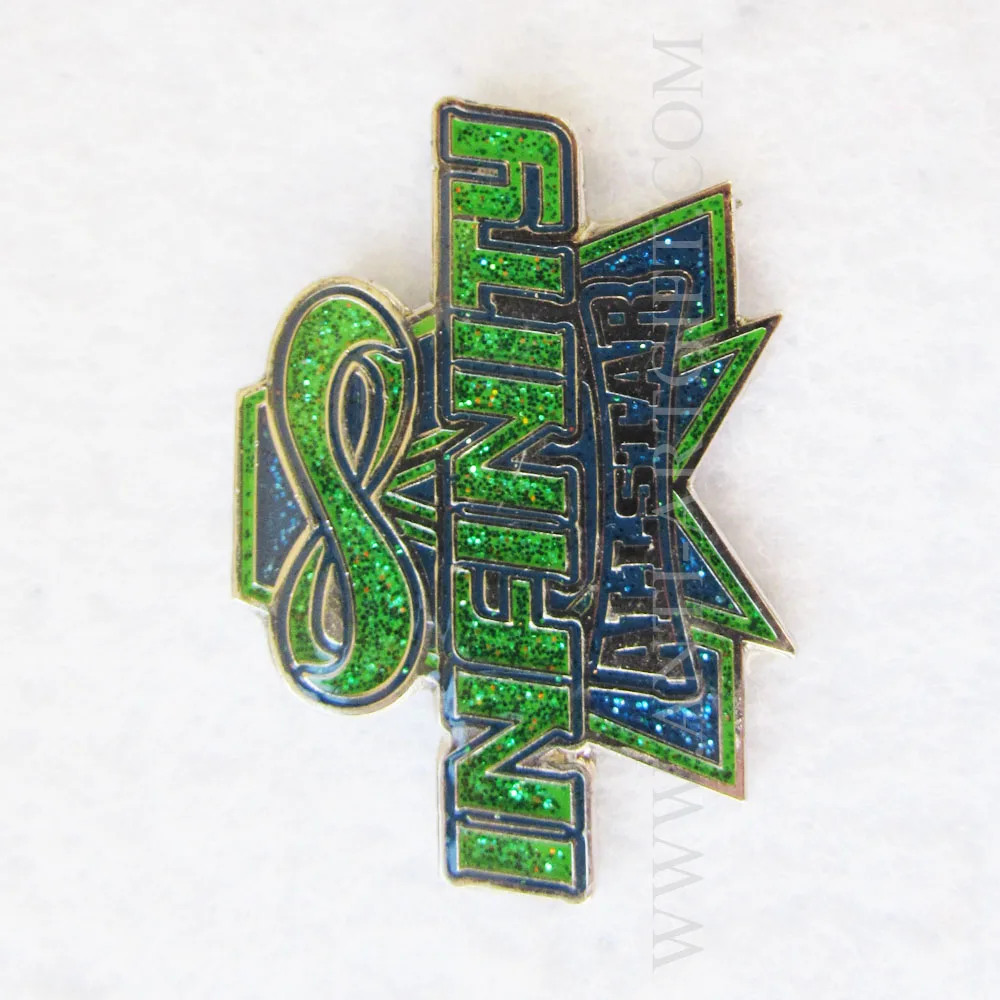 2020 новейшие мягкие эмалевые зеленые блестки для спортивной акции всех звезд с