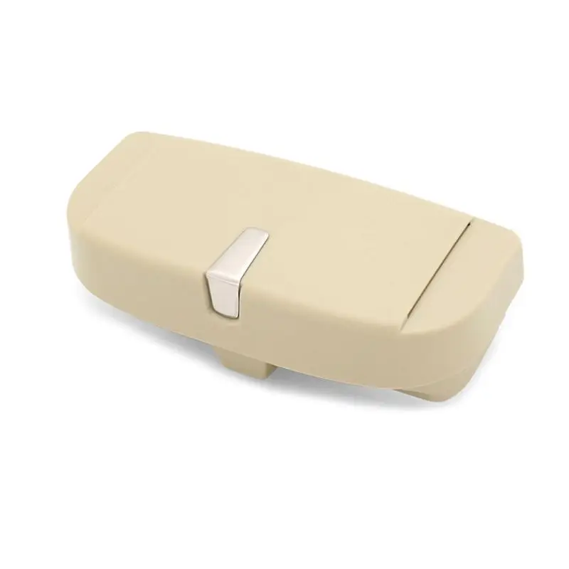 Beige Многофункциональные очки чехол для автомобиля коробка для очков автомобили солнцезащитный козырек очки клип коробка для хранения - Цвет: Beige