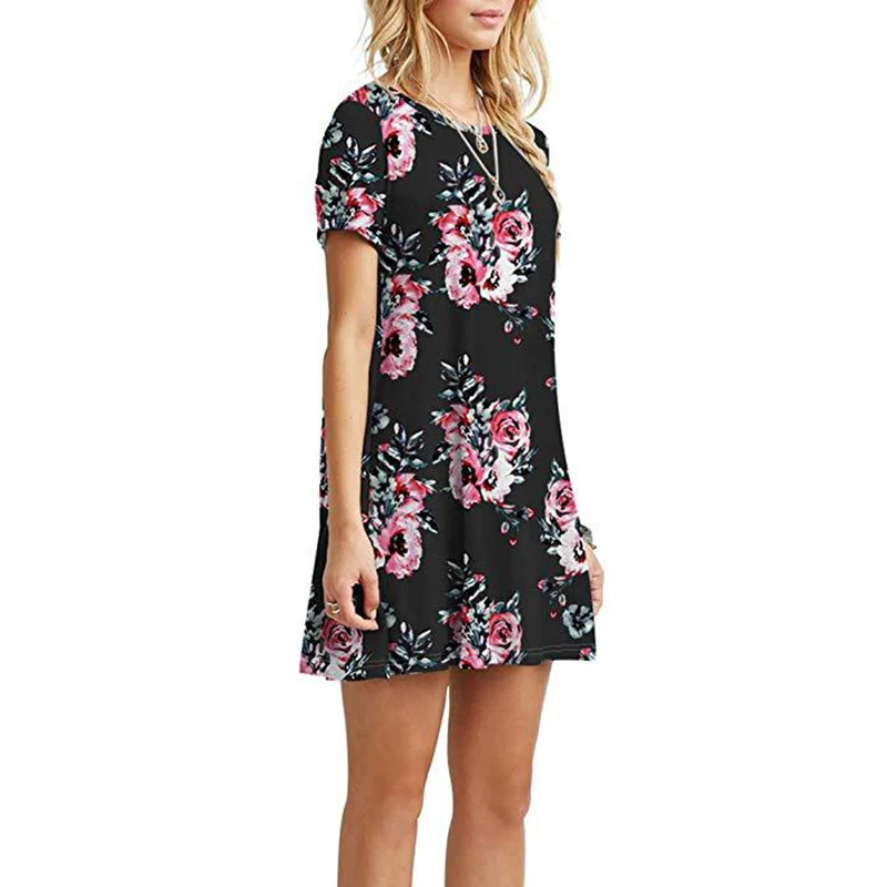 Розовое Королевское женское платье миди с цветочным принтом летнее праздничное