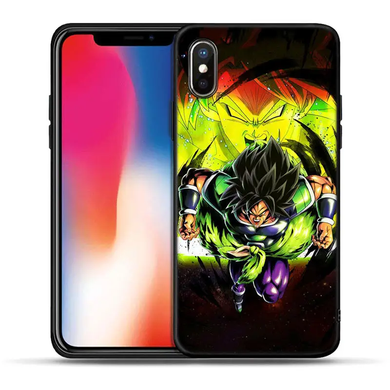 Черный силиконовый чехол для IPhone X XR XS Max 8 7 6 6 S Plus 5 5S SE Чехлы для телефона Dragon Ball Z из аниме Goku Super D Coque Fundas