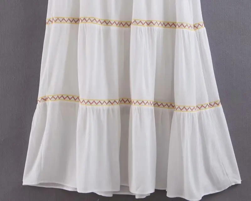 Сексуальные вечерние женские платья с цветочной вышивкой Boho квадратным вырезом