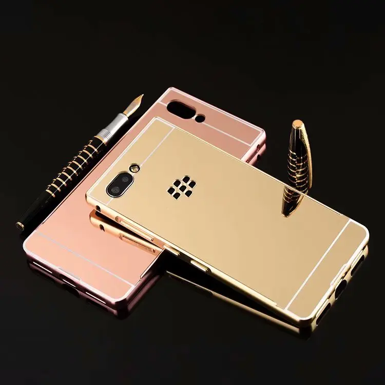 Модные Роскошные зеркальные чехлы из розового золота для Blackberry Key 2, алюминиевая металлическая рамка, задняя крышка для Blackberry Key2 KEY TWO