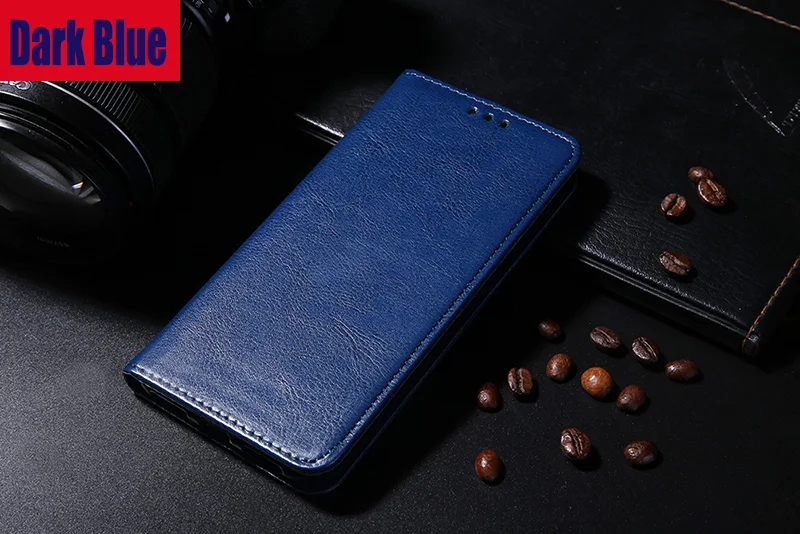 Dark blue Кожаный чехол-кошелек Prmiume для sony Xperia Z Z1 Z2 Z3 Z4 Z5 Premium XA1 XZ XZ1 XZ2 XA2 C3 S39H Compact Ultra Plus - Цвет: Dark blue
