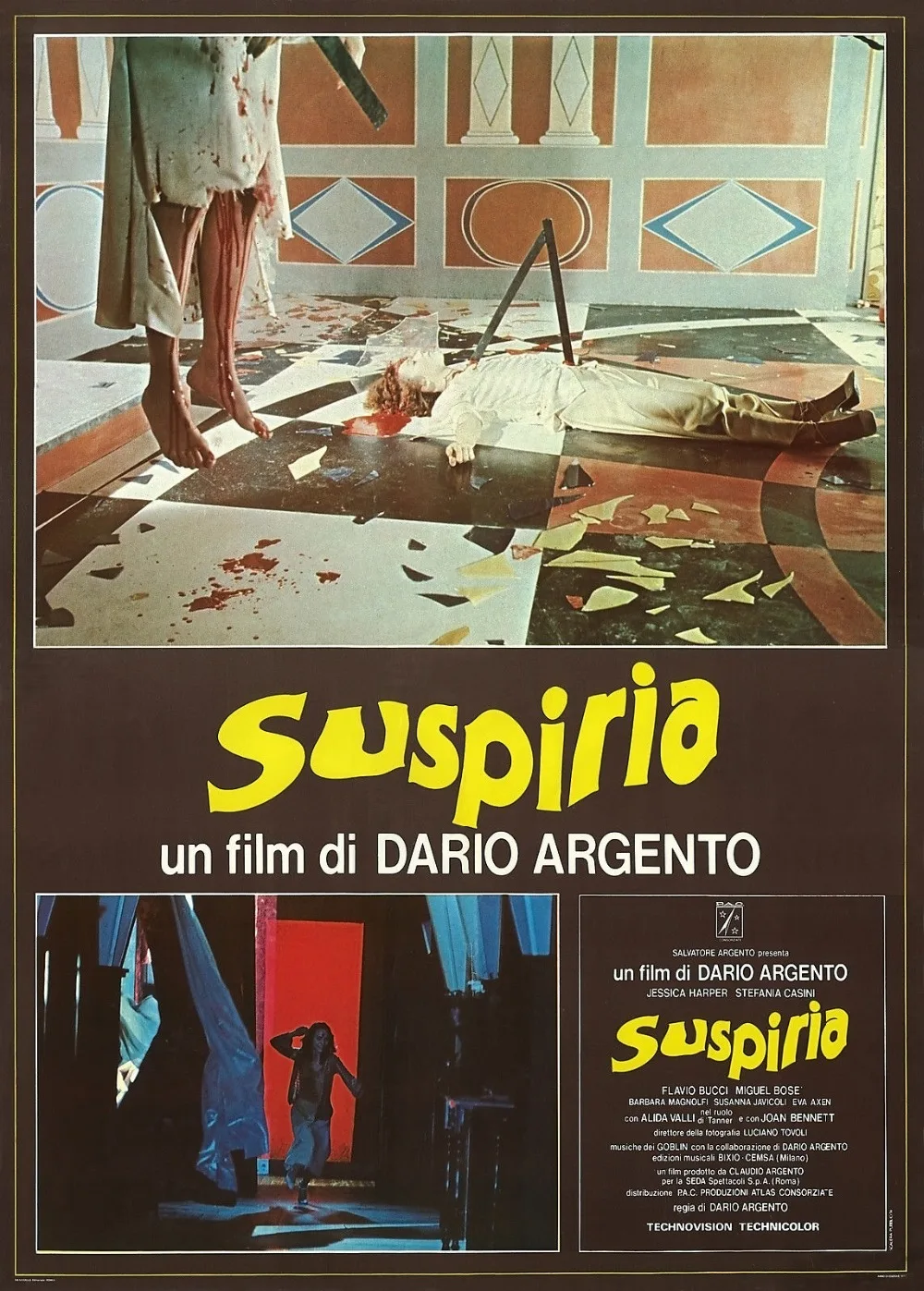 Плакат фильма SUSPIRIA 1977 Шелковый плакат декоративной живописи 24x36 дюймов|Рисование