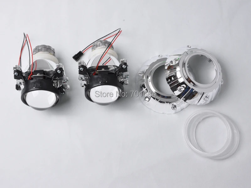 Комплект биксеноновых линз для проектора HID 2 5 дюймов ламп D2S LHD NO Angel Eye [QP380] |