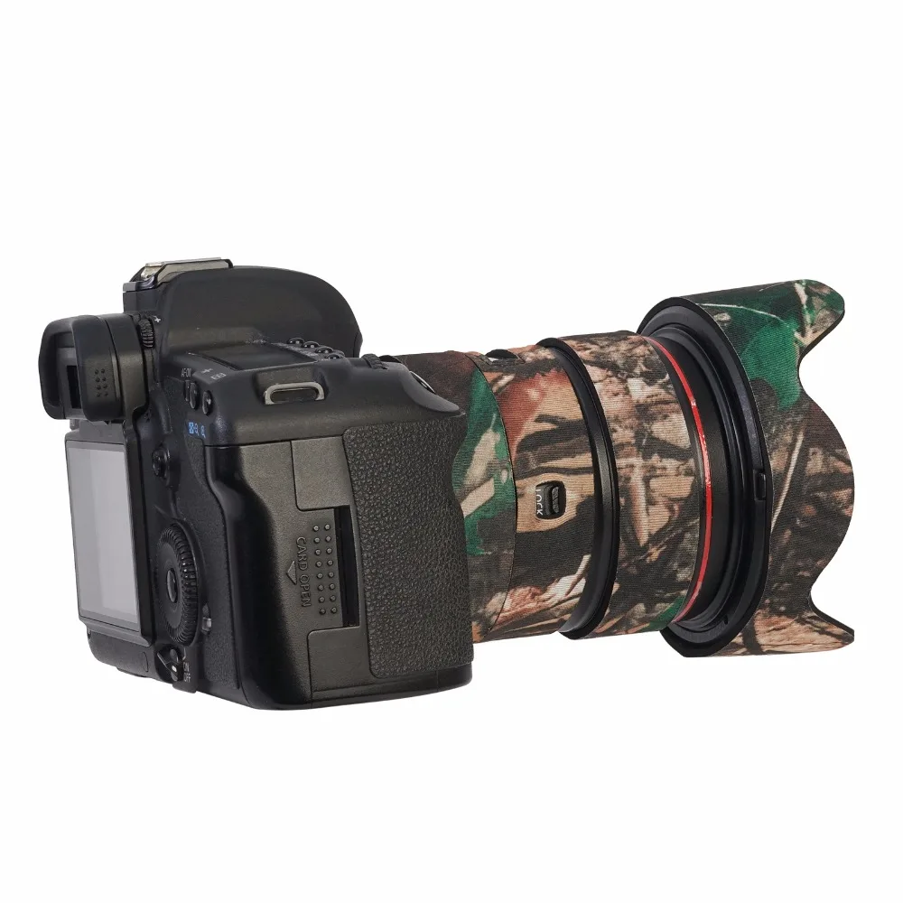 Водонепроницаемый защитный чехол для объектива камуфляжной расцветки Canon 24 70 мм