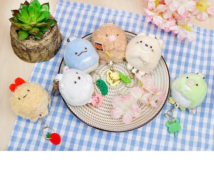 Брелок кошка стекло японский Sumikko Gurashi плюшевый брелок San-X угловой био плюшевая сумка Подвеска