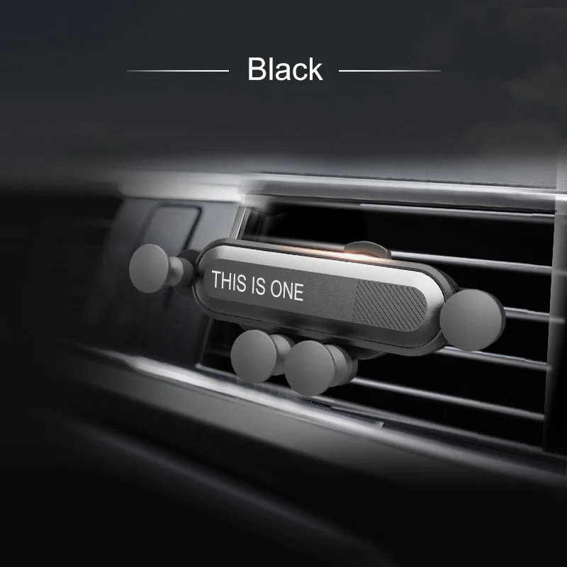 Black Автомобильный держатель для телефона Air Vent крепление Клип подставка для мобильного телефона Gravity авто-Grip держатель кронштейн для IPhone X XS samsung автомобильные аксессуары - Цвет: Black