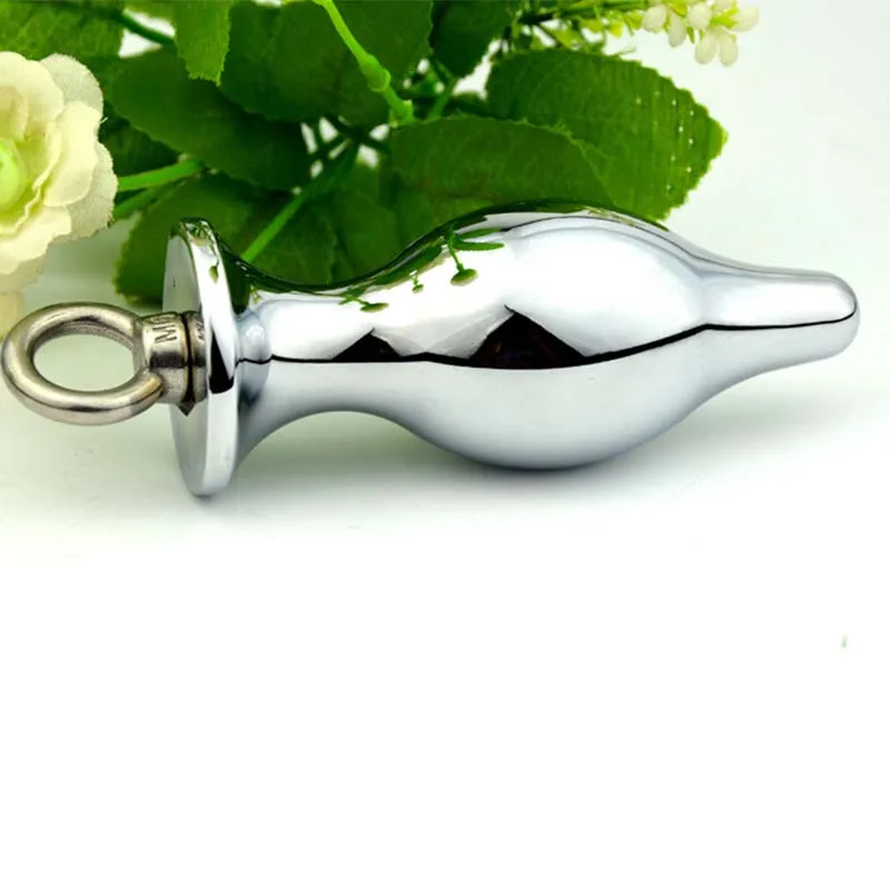 Silver Ring Tail Metal Anal Plug Head Enema Cleaning Sex Toys Stainless Steel Butt For Men Gay Sexy Toy |