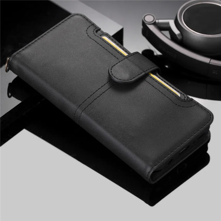 Black for iphone x Роскошный фирменный Магнитный чехол-кошелек для IPhone X 10 Fundas, кожаный чехол-подставка для карт, Карманный чехол для iPhone X, Iphone10, Coque - Цвет: Black for iphone x