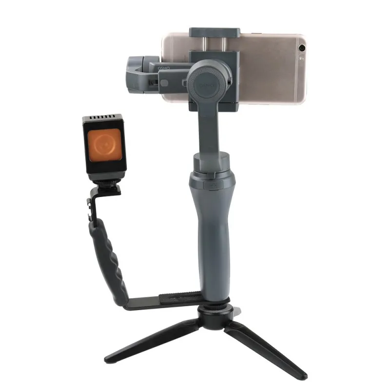 Eshowee высокое качество L кронштейн Micphone ручной держатель для DJI OSMO Mobile 2/Zhiyun Smooth 4 |