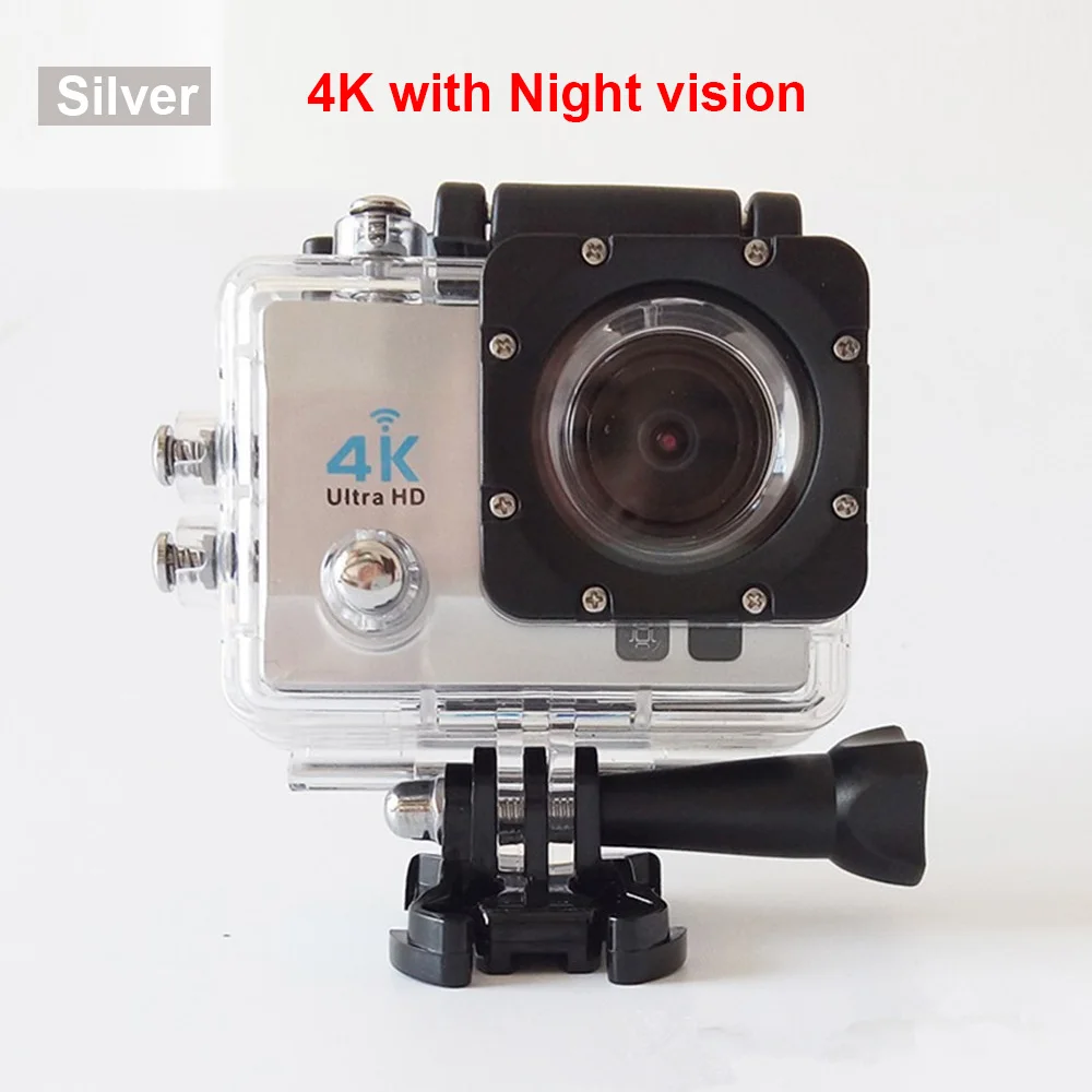 4k-sliver Qriginal hero Экшн-камера 4 K/30FPS Ultra HD wifi 1080 P/60fps 170 объектив для дайвинга водонепроницаемый 30M go DV Шлем Спортивная камера pro 4/7 - Цвет: 4k-sliver