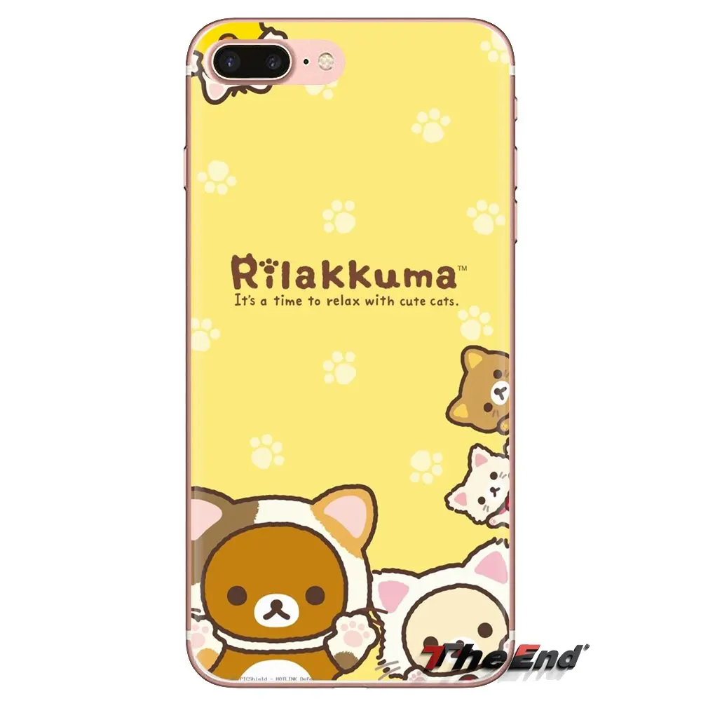 Rilakkuma кошка обои для телефона силиконовый чехол Samsung Galaxy S3 S4 S5 Mini S6 S7 Edge S8 S9 S10 Plus Note 3