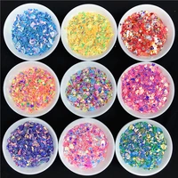 10gpack mix glittering sequin star heart shell shape pvc loose sequins paillettes nail art crystal soil craftwedding confetti