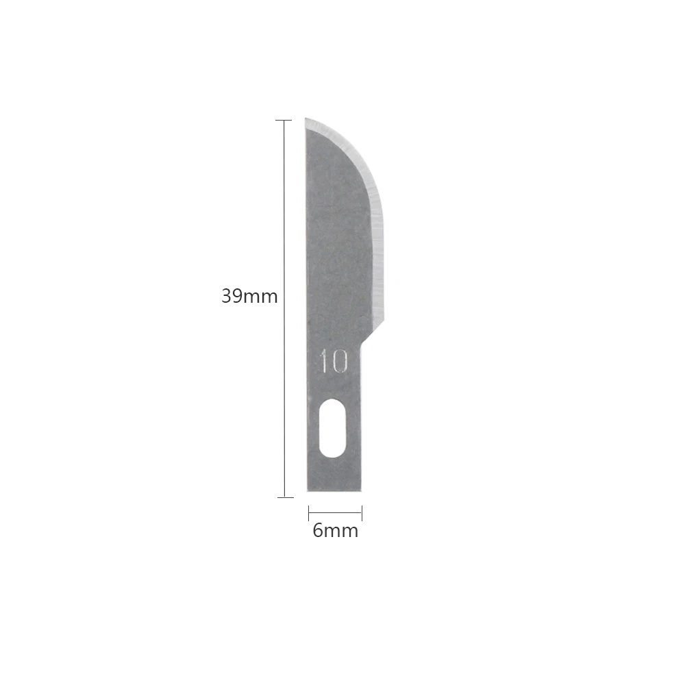 

10Pcs/20Pcs 10# Curved Edge Cutting Knife Blades with Box for DIY Hobby Carving Art Craft Work Model Making PCB Repair Tool
