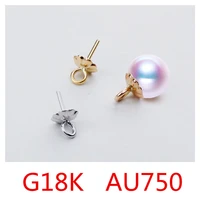 g18k yellow gold pinch bail pendant clasp connector jewelry pendant clasps diy jewelry making accessories