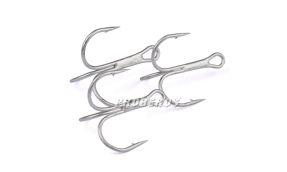 50PC Proberos Fishing Hook Treble FISHHOOK Overstriking Antirust Tackle 10#-2# High Carbon Steel | Спорт и развлечения
