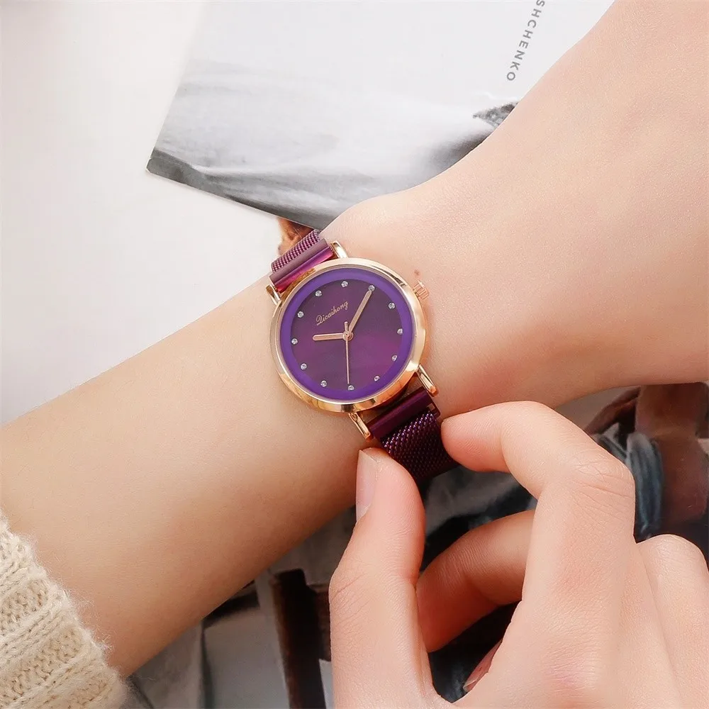 

Women Watches Modern Fashion Casual Stainless Steel Mesh Belt Watch Simple Dial Quartz Wrist Watch Luxury Ladies Casual Clock #c