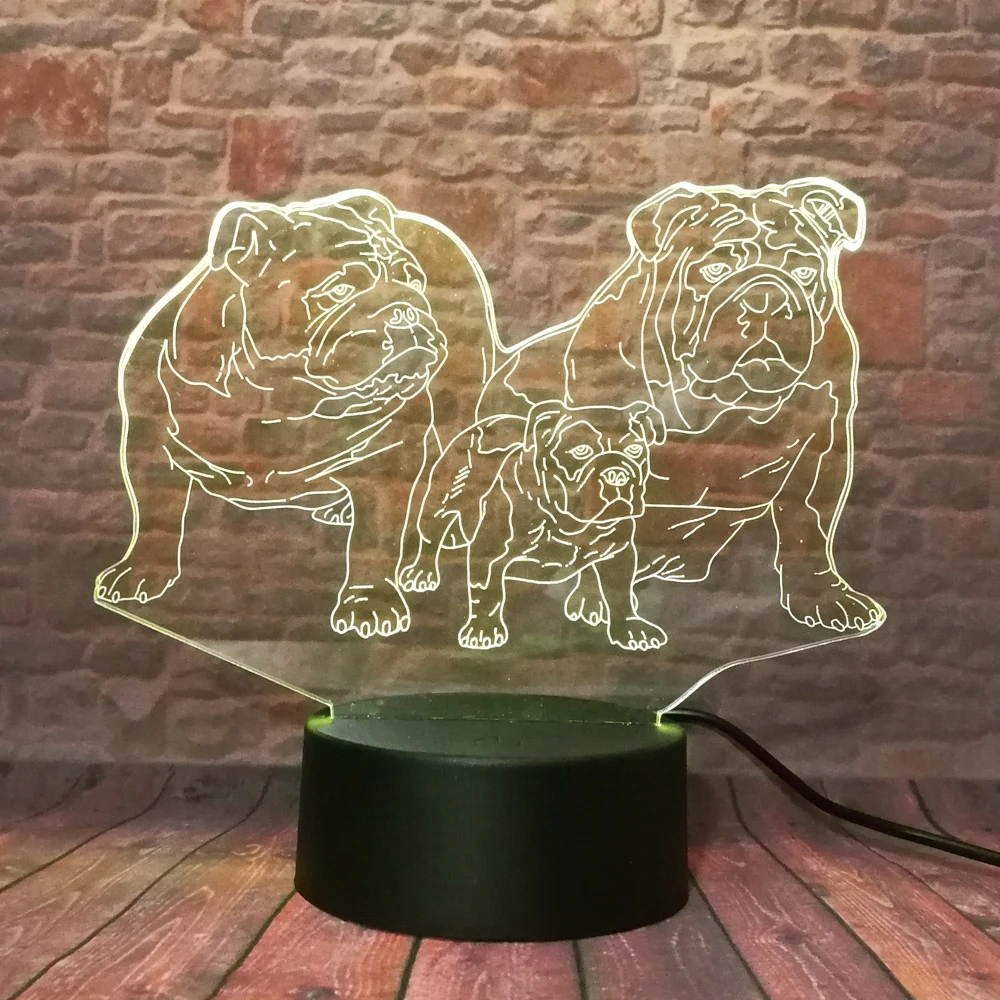 2019 г. 3D мультяшный Французский бульдог милая собака шэра-пей семейство с