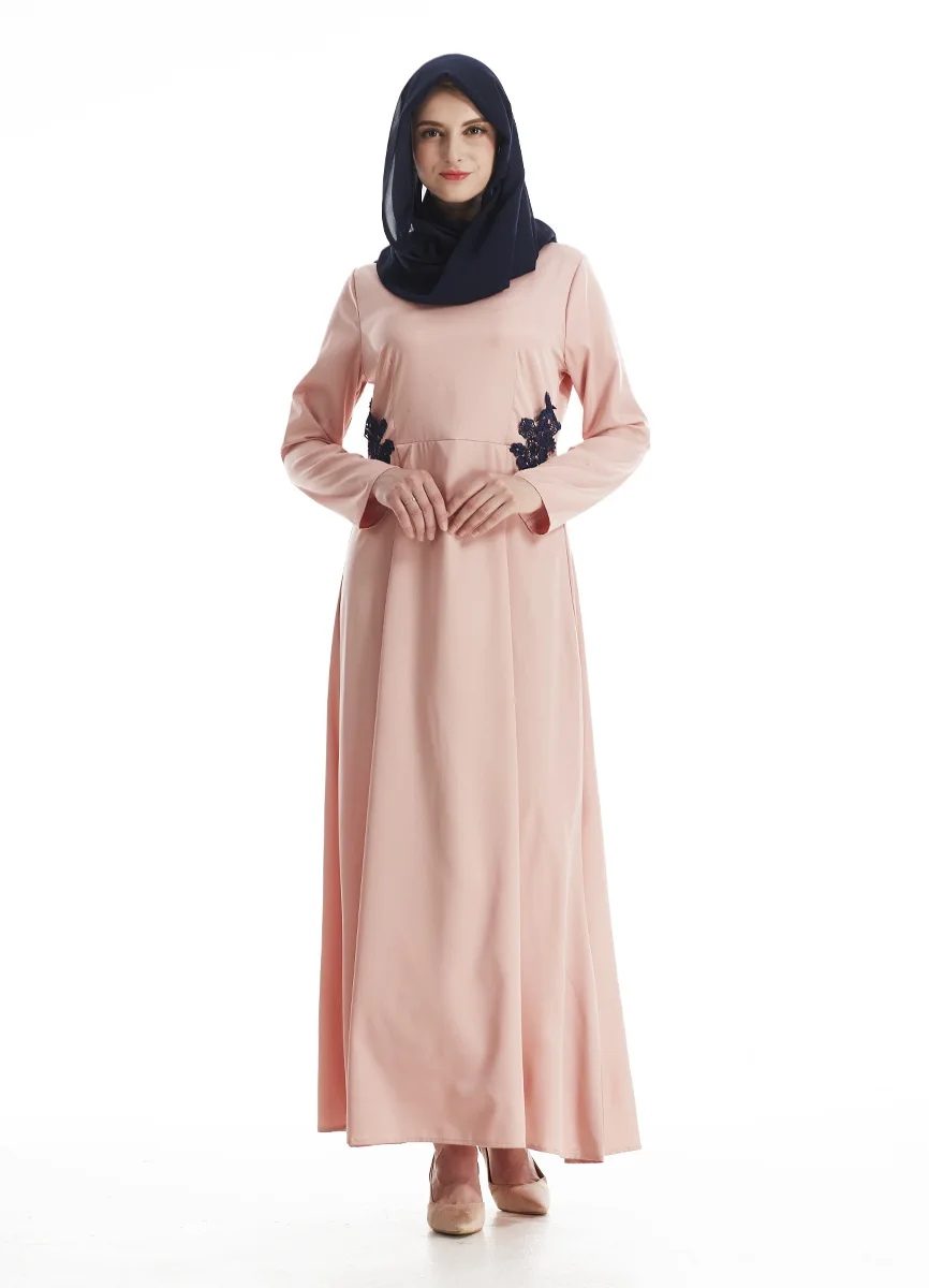 2017 Womens Long Islam Muslim Robe Lace Dress Sleeve Loose Vintage Clothing Islamic Abaya | Тематическая одежда и униформа