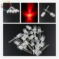 high quality 1000pcs 5mm round top red led 5mm ultra bright light emitting diodes leds electronic components retail wholesale