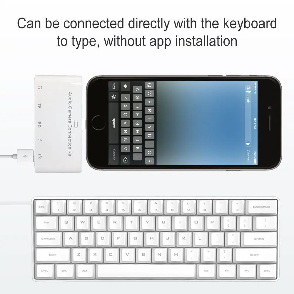 Адаптер для SD камеры 5 в 1 USB OTG аудиоразъем мм TF Micro Reader комплект подключения аудио