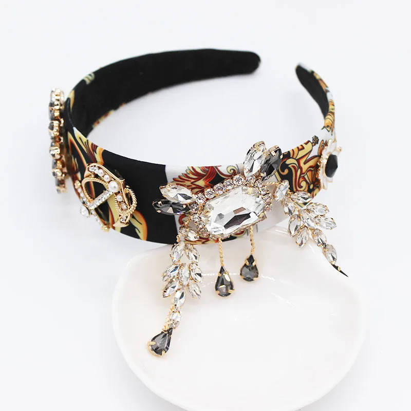 Стразы свадебные аксессуары для волос Женская повязка на голову с драгоценными