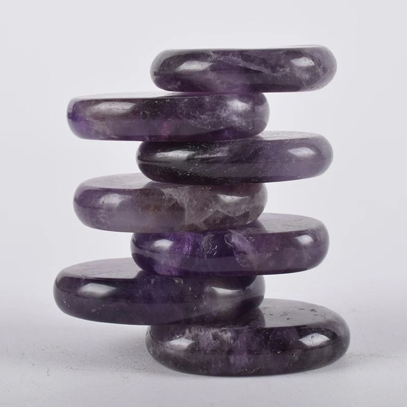 Оздоровительный массажный камень с аметистом пальмовым камнем 7 шт./компл. 30*22 SPA