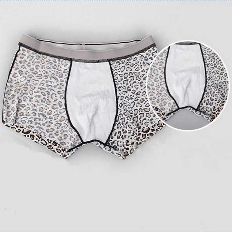 Сексуальное нижнее белье из ледяного шелка мужские шорты-боксеры с мультяшным