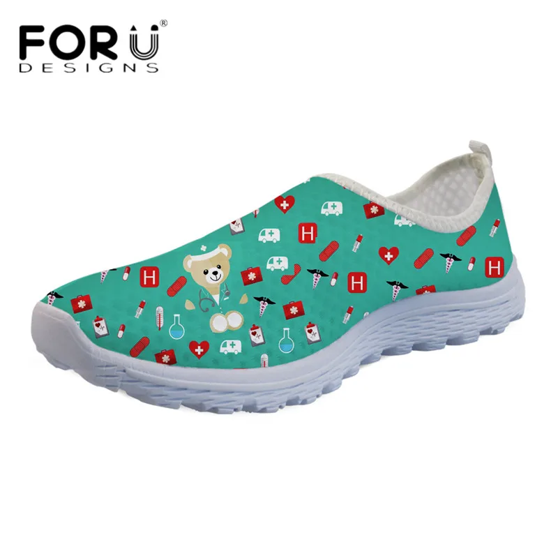 HX249AA FORUDESIGNS/милые розовые женские туфли лодочки мультфильм медсестры медведь дизайн повседневное женские кроссовки удобные воды обувь для подростко - Цвет: HX249AA