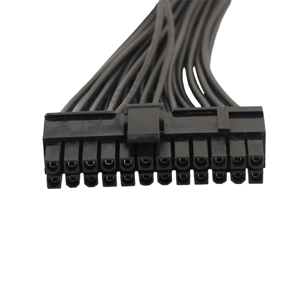 Питание синхронизатор мужчин и женщин ATX добыча 30 см 24 Pin двойной PSU кабель