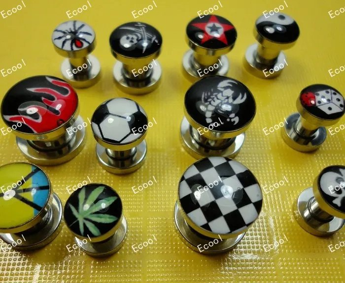 Расширитель из нержавеющей стали 20 шт. с эмалью Для Пирсинга Ушей LB323|expand|expandable